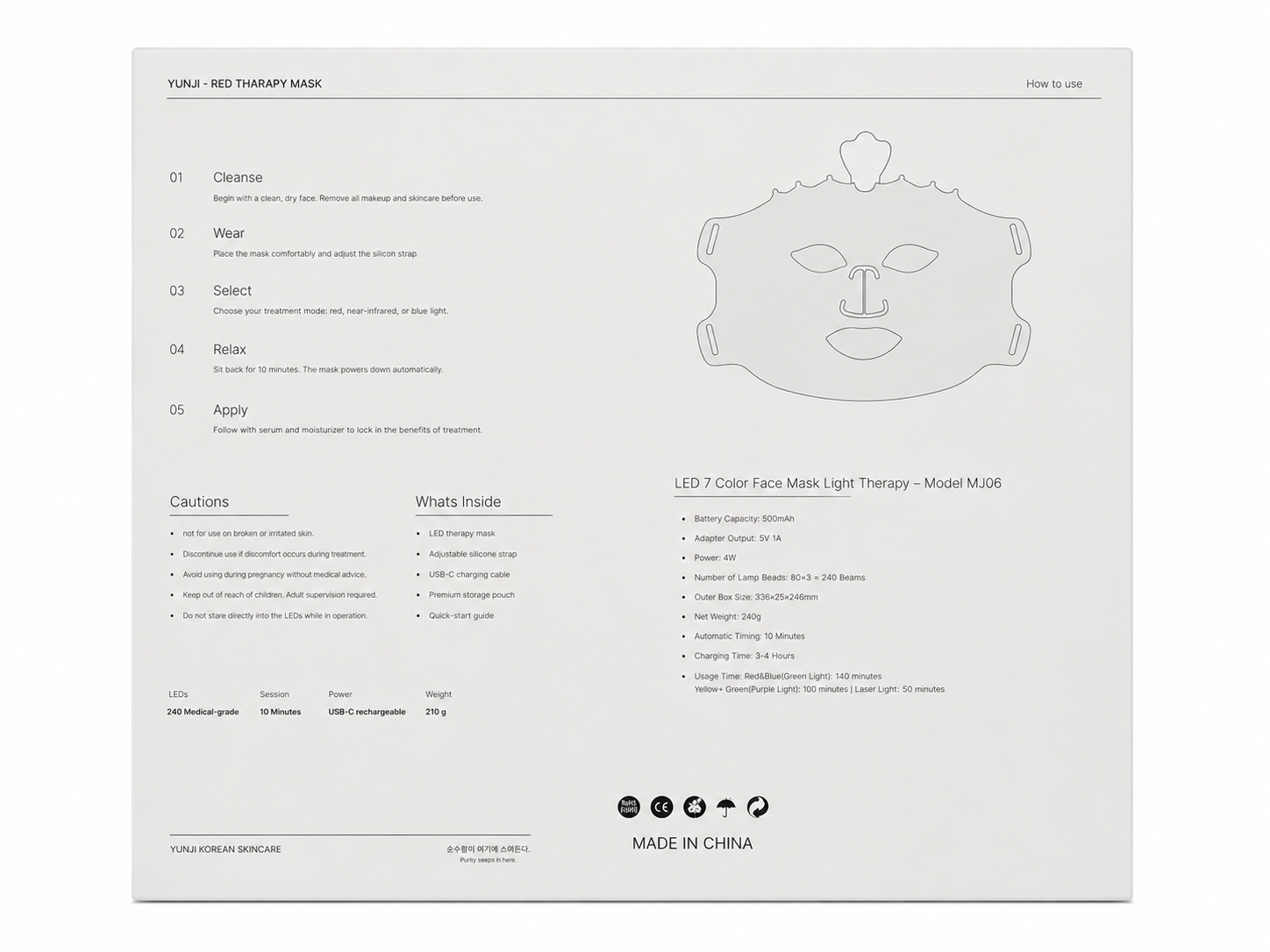 Yunji LED Therapy Mask - Afbeelding 2