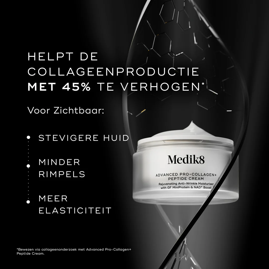 Medik8- ADVANCED PRO-COLLAGEN+ PEPTIDE CREAM Verjongende anti-rimpelcrème met MiniProtein™-groeifactor en NAD+ voor een langere levensduur - Afbeelding 3