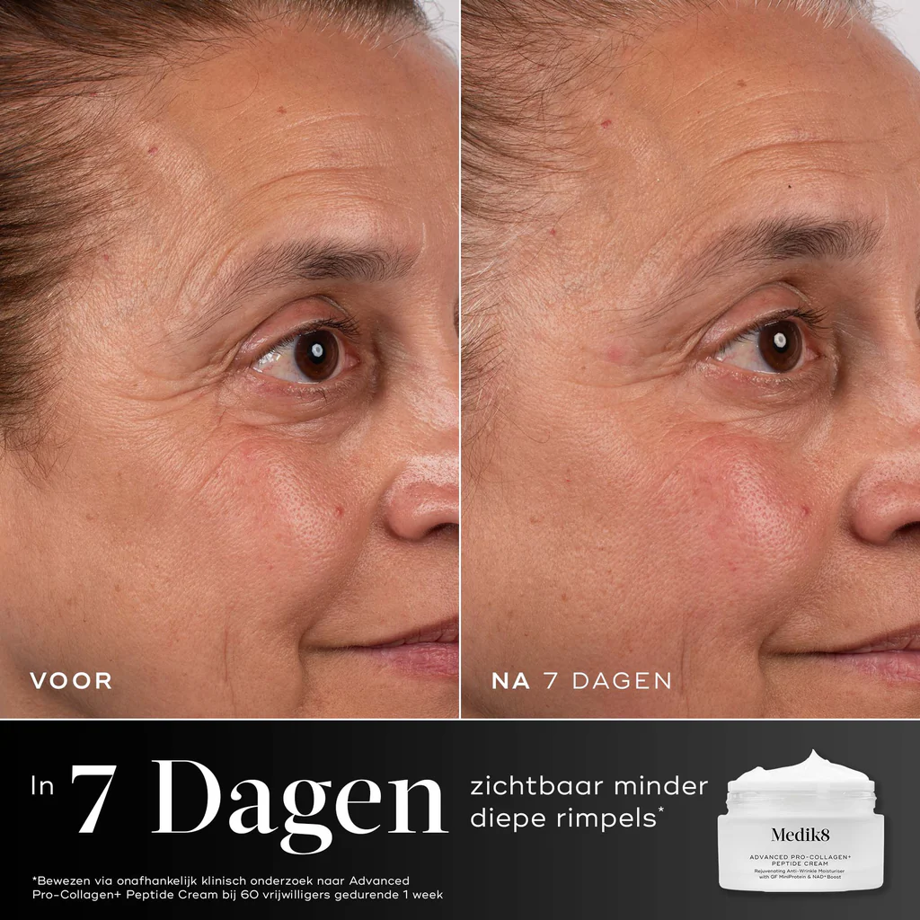 Medik8- ADVANCED PRO-COLLAGEN+ PEPTIDE CREAM Verjongende anti-rimpelcrème met MiniProtein™-groeifactor en NAD+ voor een langere levensduur - Afbeelding 4